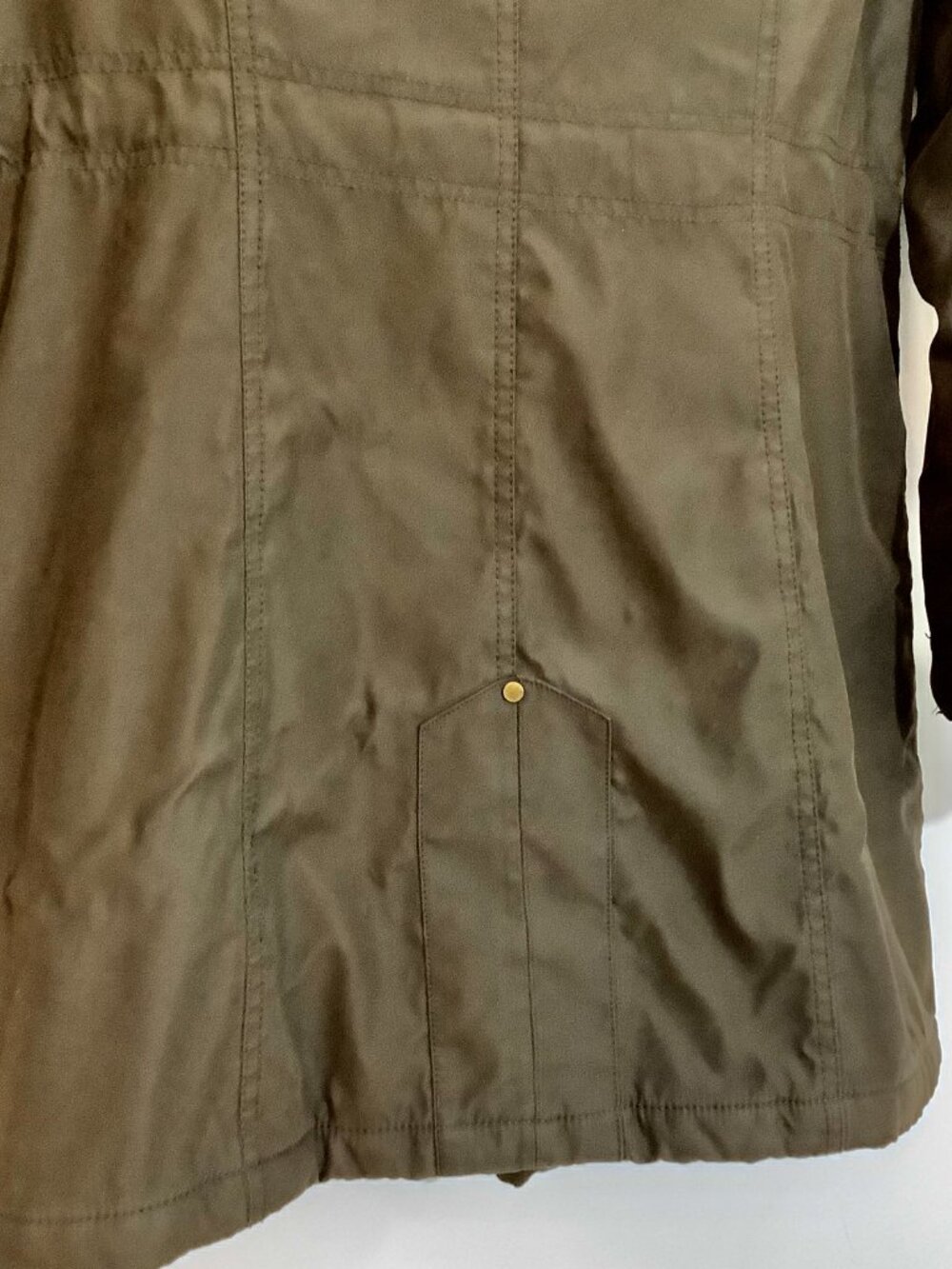 Womens Heavy Duty Cold Weather Jacket Medium Brown Hooded Faux Fur - Picture 14 of 16